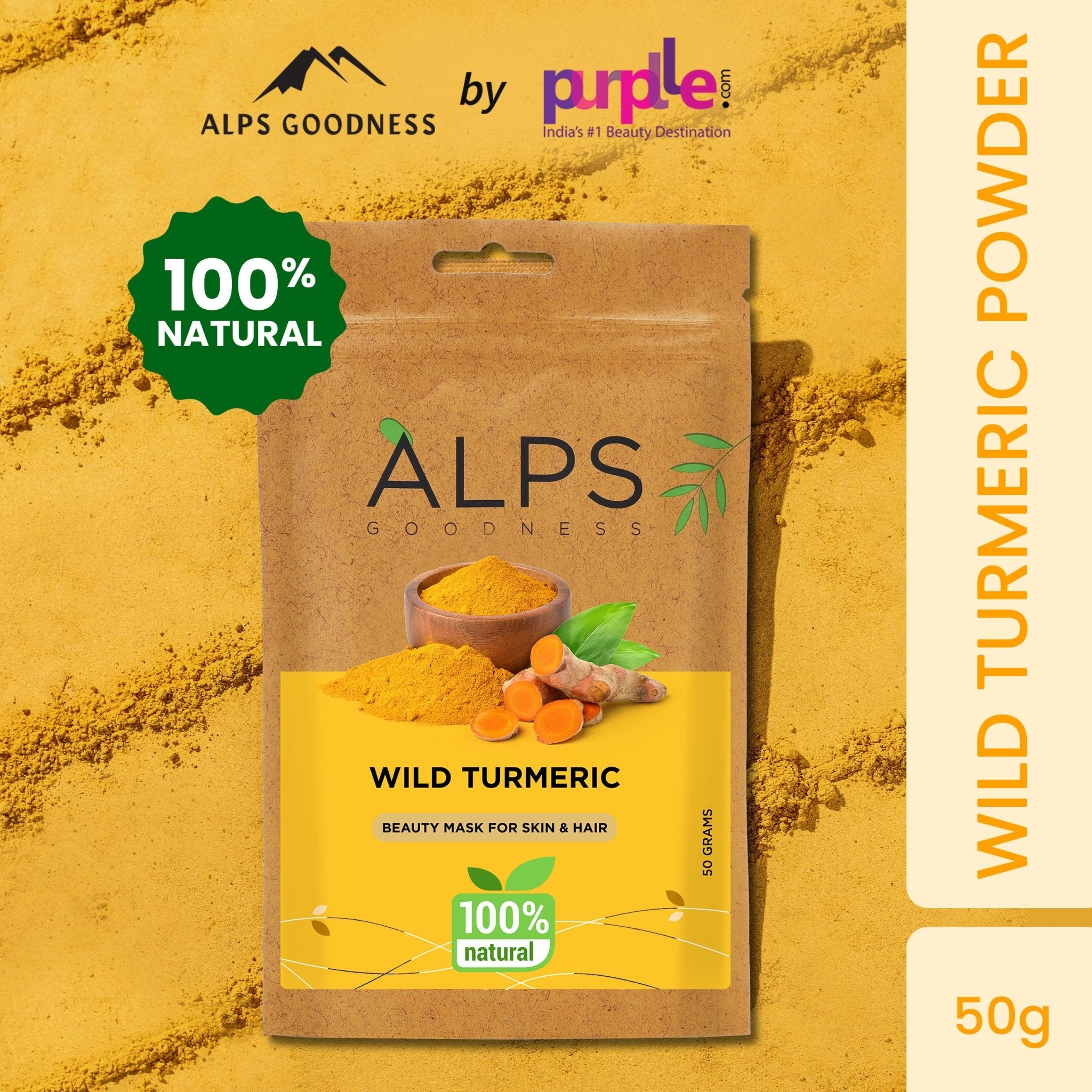 ALPS GOODNESS WILD TURMERIC POWDER FOR SKIN 50GM