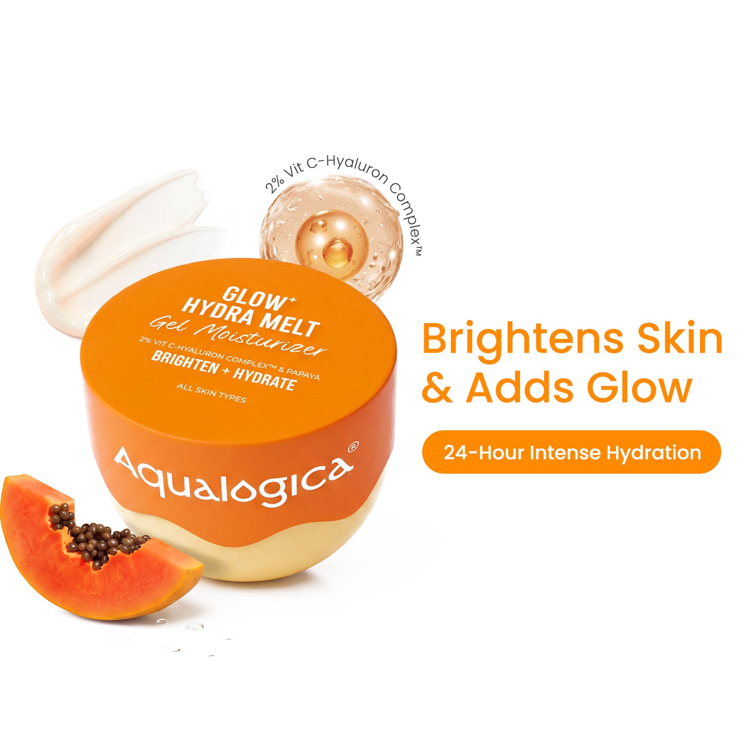 AQUALOGICA GLOW HYDRA GEL MOISTURIZER PAPAYA AND VITAMINC 200G — photo 3