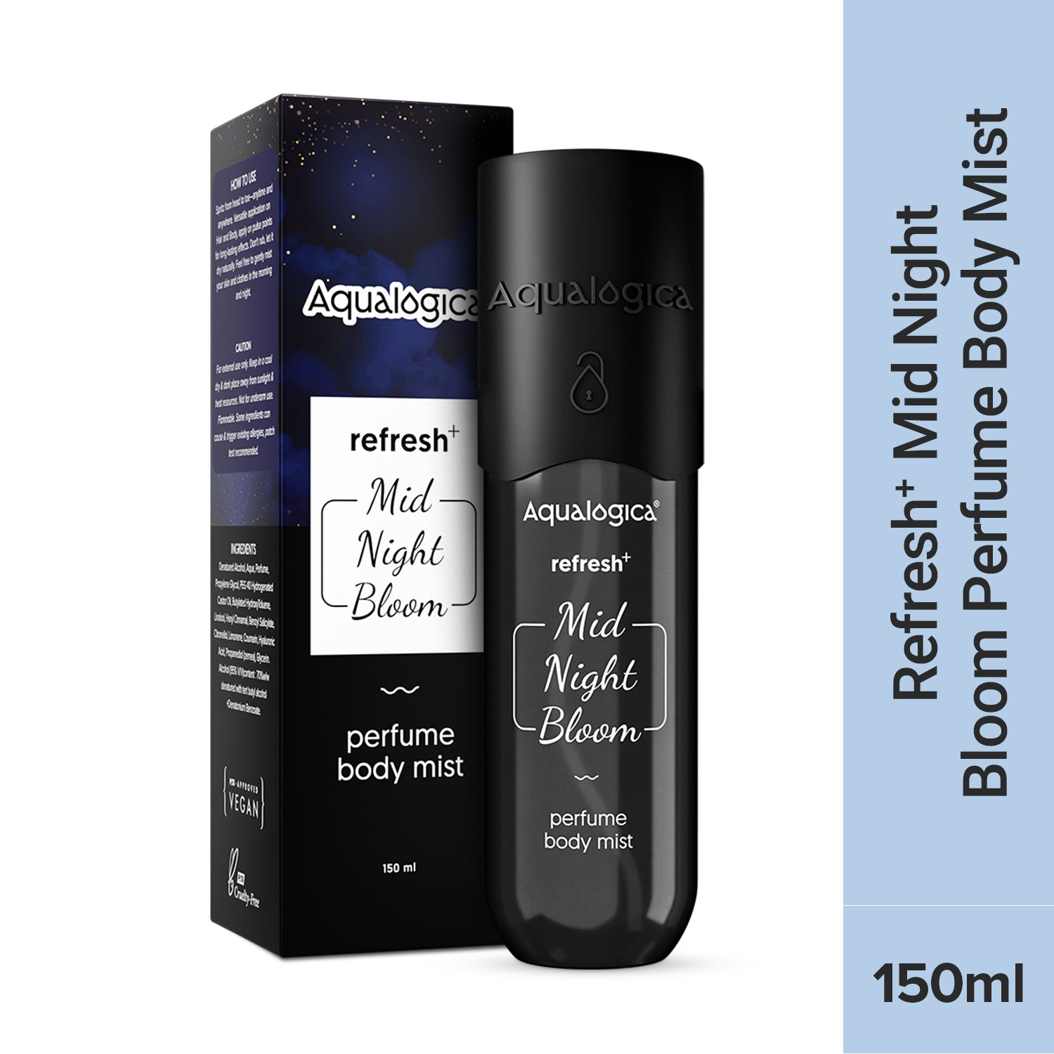 AQUALOGICA REFRESH MID NIGHT BLOOM BODY MIST 150ML — photo 3