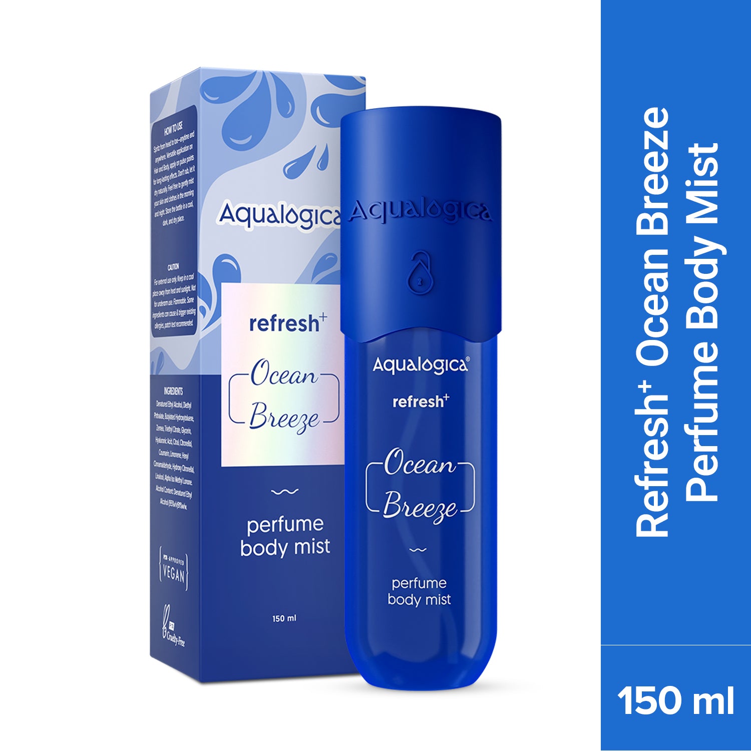 AQUALOGICA REFRESH OCEAN BREEZE PERFUME BODY MIST 150ML — photo 3