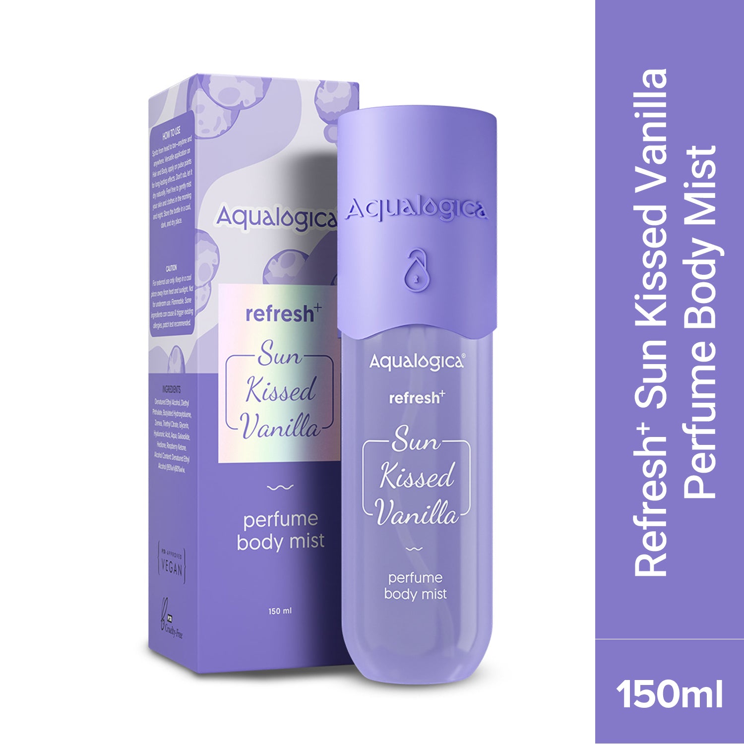 AQUALOGICA REFRESH SUN KISSED VANILLA PERFUME BODY MIST 150ML — photo 3