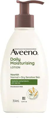 AVEENO DAILY MOISTURISING LOTION NOURISH NORMAL+DRY SENSITIVE SKIN 354ML