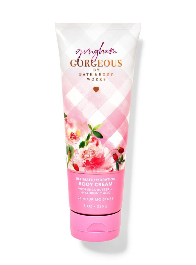 BATH & BODY GINGHAM GORGEOUS BODY CREAM 226G WORKS 24 HRS MOISTURE ULTIMATE HYDRATION BODY CREAM 226G