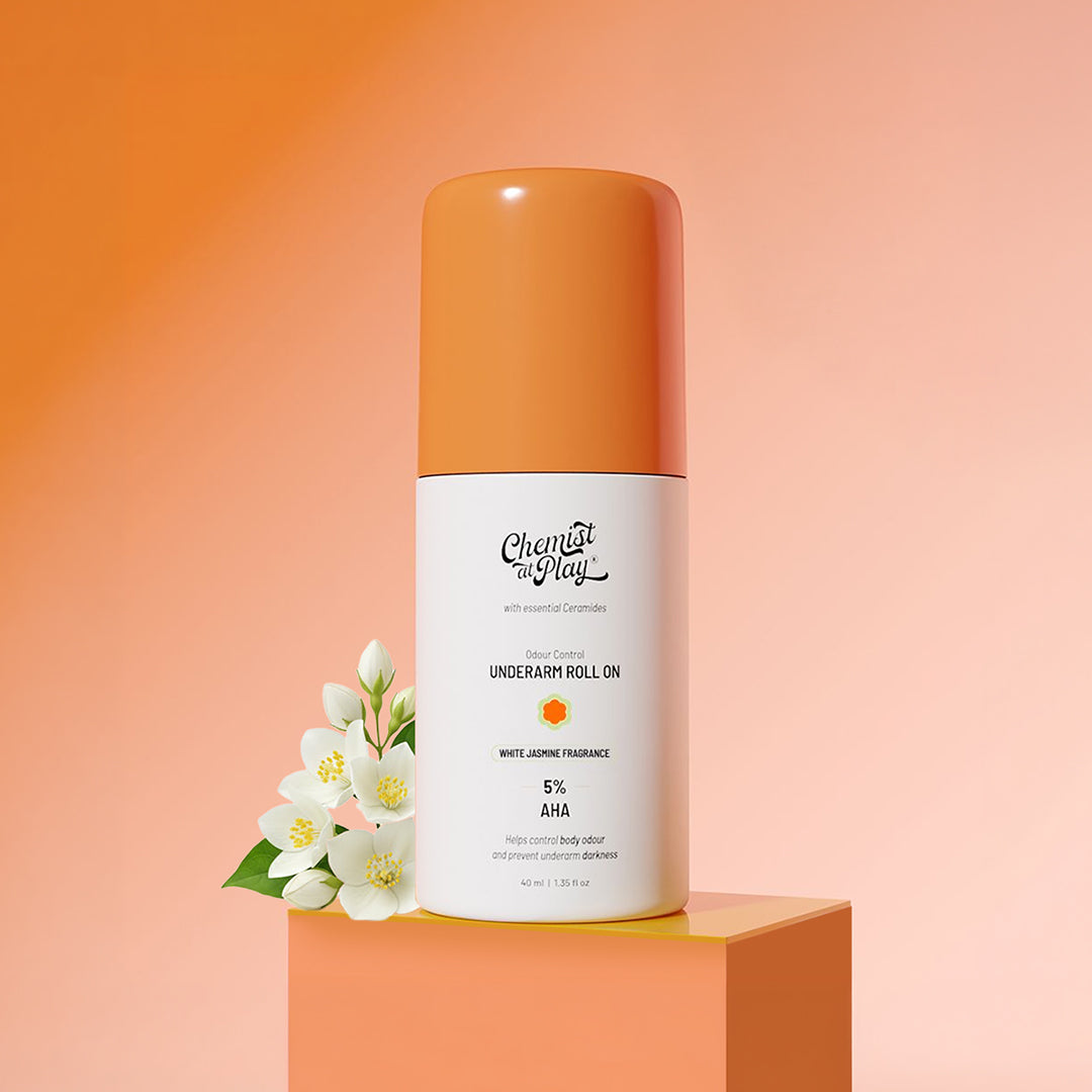 CHEMIST AT PLAY 5% AHA-VITAMIN C UNDER ARM ROLL ON WHITE JASMINE 40ML