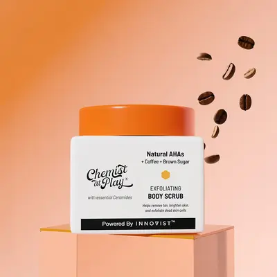 CHEMIST AT PLAY EXFOLIATING BODY SCRUB 75G — AHA+COFFEE+BROWN SUGAR