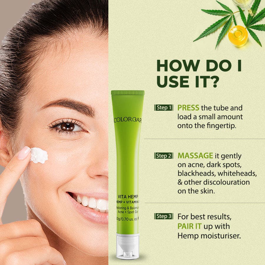 Colorbar Vita Hemp Restoring & Balancing Anti-Acne/Spot Gel — photo 3
