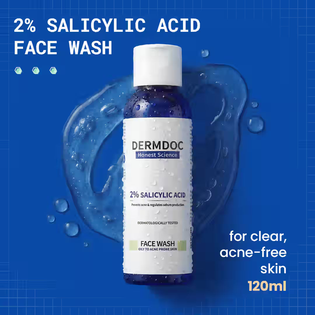 DERMDOC 2% Salicylic Acid Face Wash, 120 ml