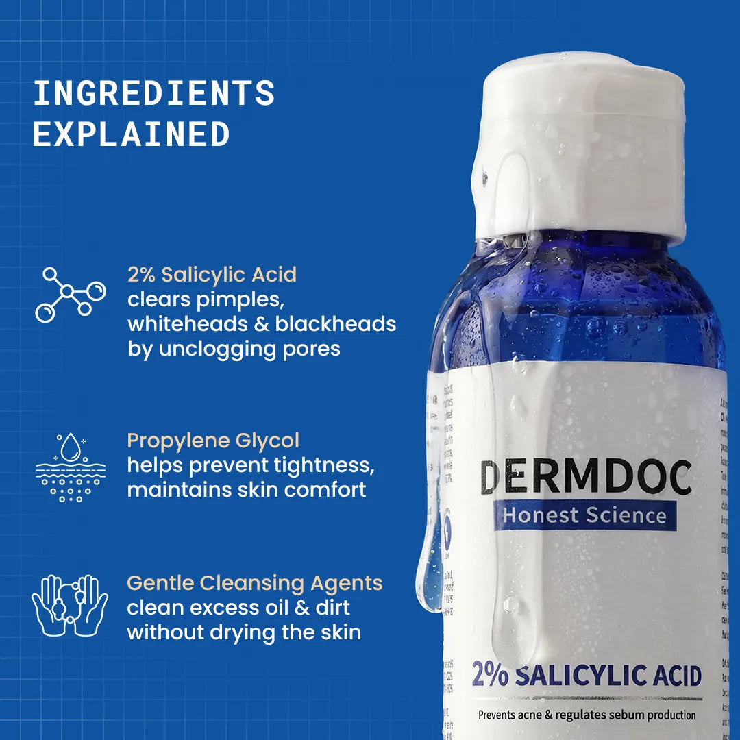 DERMDOC 2% Salicylic Acid Face Wash, 120 ml — photo 3