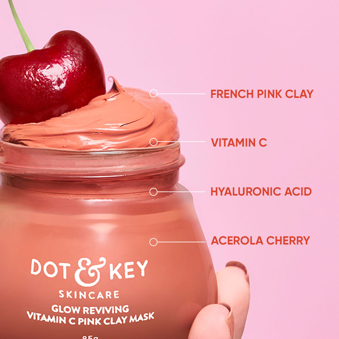 DOT & KEY GLOW REVIVING VITAMIN C PINK CLAY MASK 85GM — photo 4