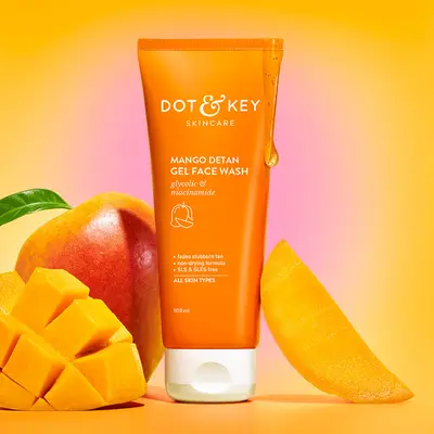 DOT & KEY MANGO DETAN GEL FACE WASH GLYCOLIC AND NIACINAMIDE 100ML