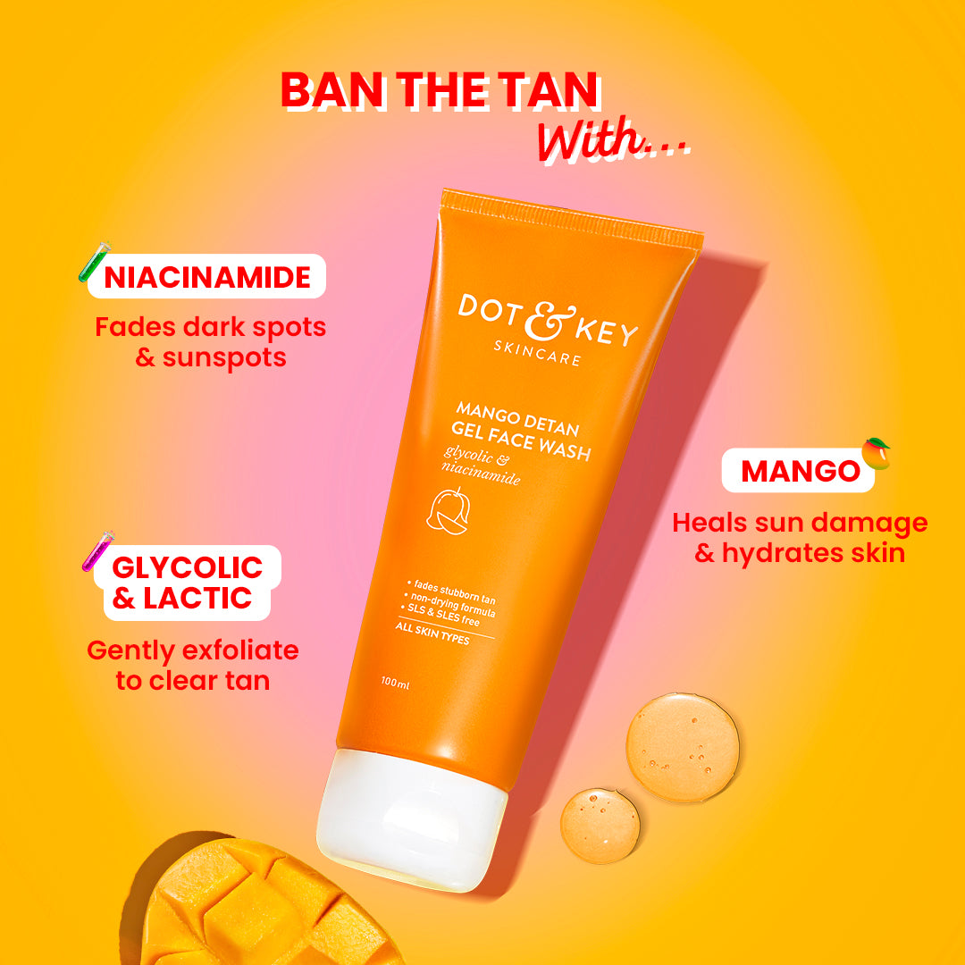 DOT & KEY MANGO DETAN GEL FACE WASH GLYCOLIC AND NIACINAMIDE 100ML — photo 3