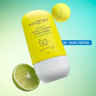 DOT & KEY SKINCARE LIME RUSH SWIM + SPORTS SUNSCREEN WATER RESISTANT 180 MINS SPF 50+ PA++++ 50G