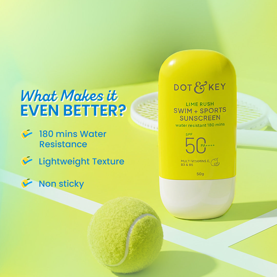 DOT & KEY SKINCARE LIME RUSH SWIM + SPORTS SUNSCREEN WATER RESISTANT 180 MINS SPF 50+ PA++++ 50G — photo 3