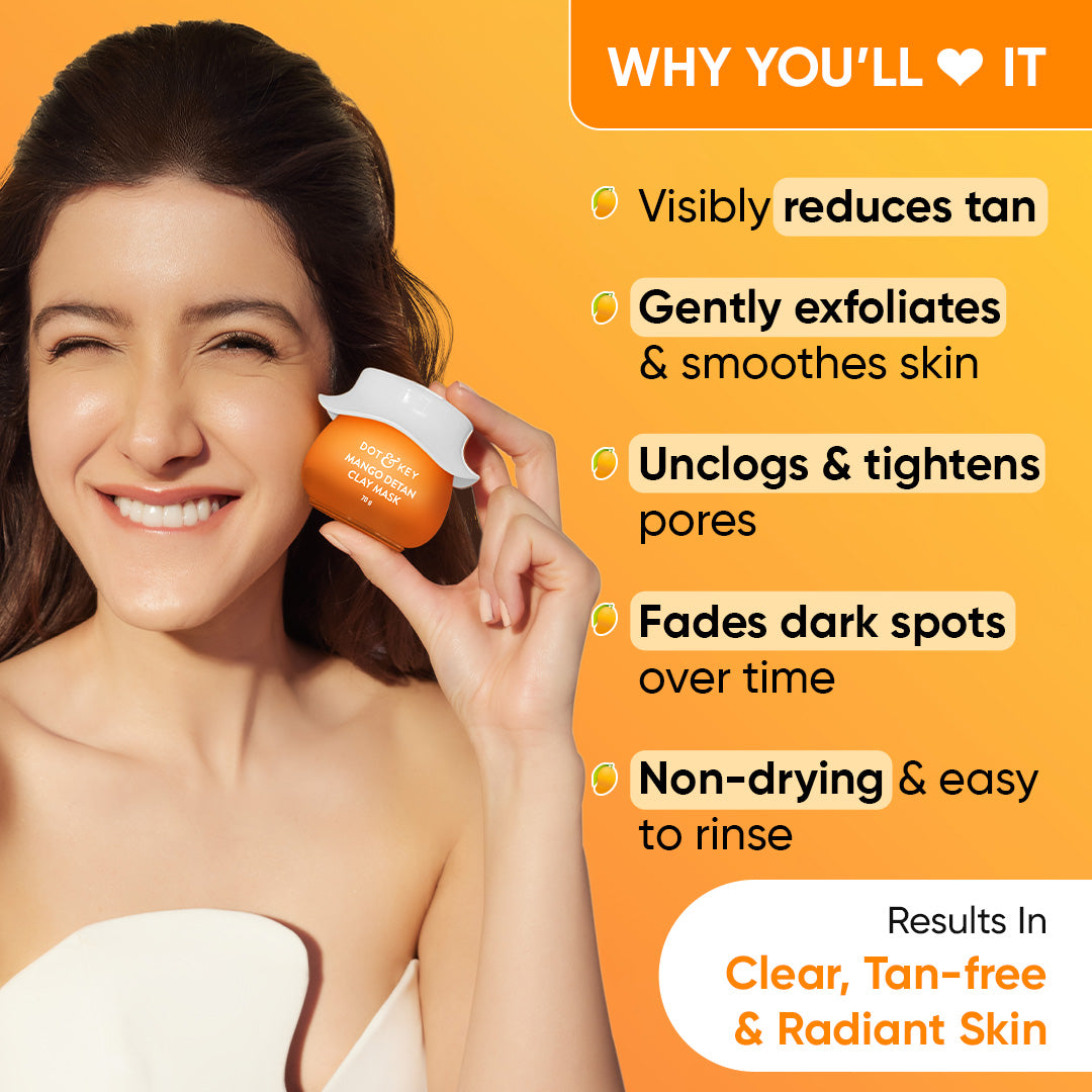 DOT&KEY SKINCARE MANGO DETAN CLAY MASK GLYCOLIC&NIACINAMIDE 70G — photo 2