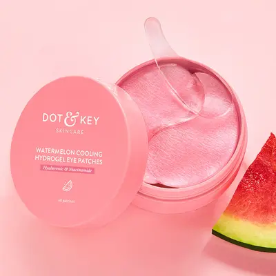 DOT & KEY SKINCARE WATERMELON COOLING HYDROGEL EYE PATCHES HYALURONIC & NIACINAMIDE 60 PATCHES