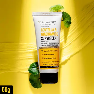 DR. SHETH S CENTELLA & NIACINAMIDE SUNSCREEN SPF 50