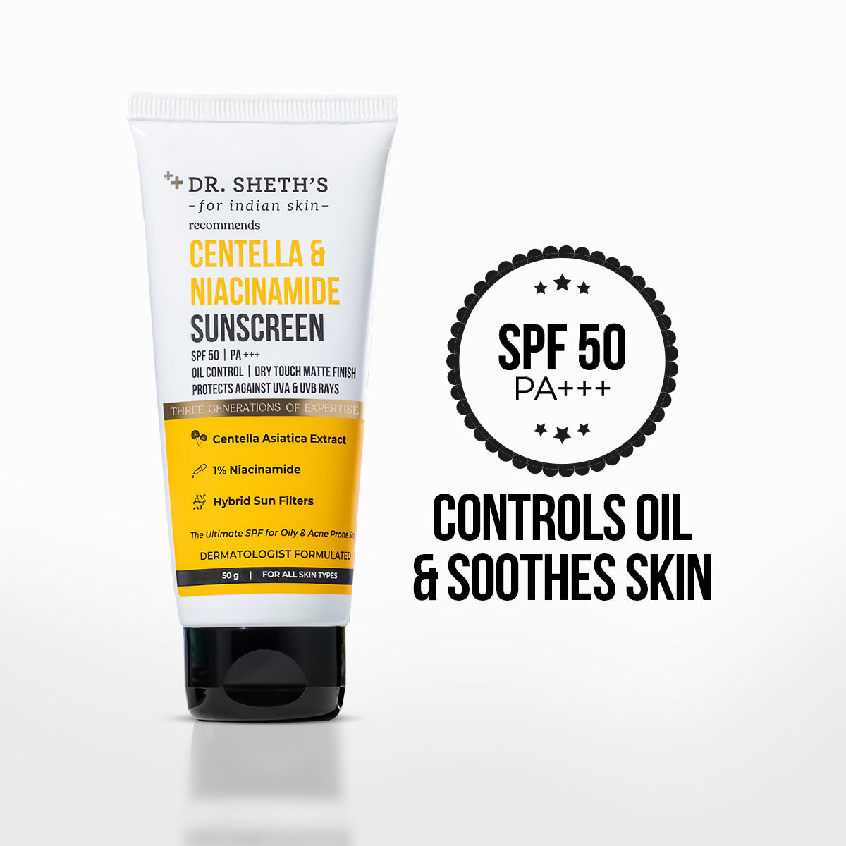 DR. SHETH S CENTELLA & NIACINAMIDE SUNSCREEN SPF 50 — photo 2
