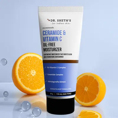 DR.SHETH"S CERAMIDE & VITAMIN C OIL FREE MOITURIZER 50G