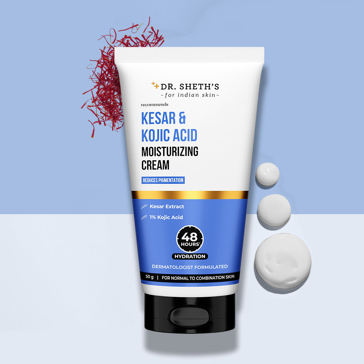 DR.SHETH"S KESAR & KOJIC ACID MOISTURIZING CREAM 50G