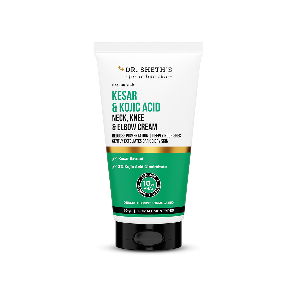 DR.SHETH'S KESAR & KOJIC ACID NECK, KNEE & ELBOW CREAM 50G