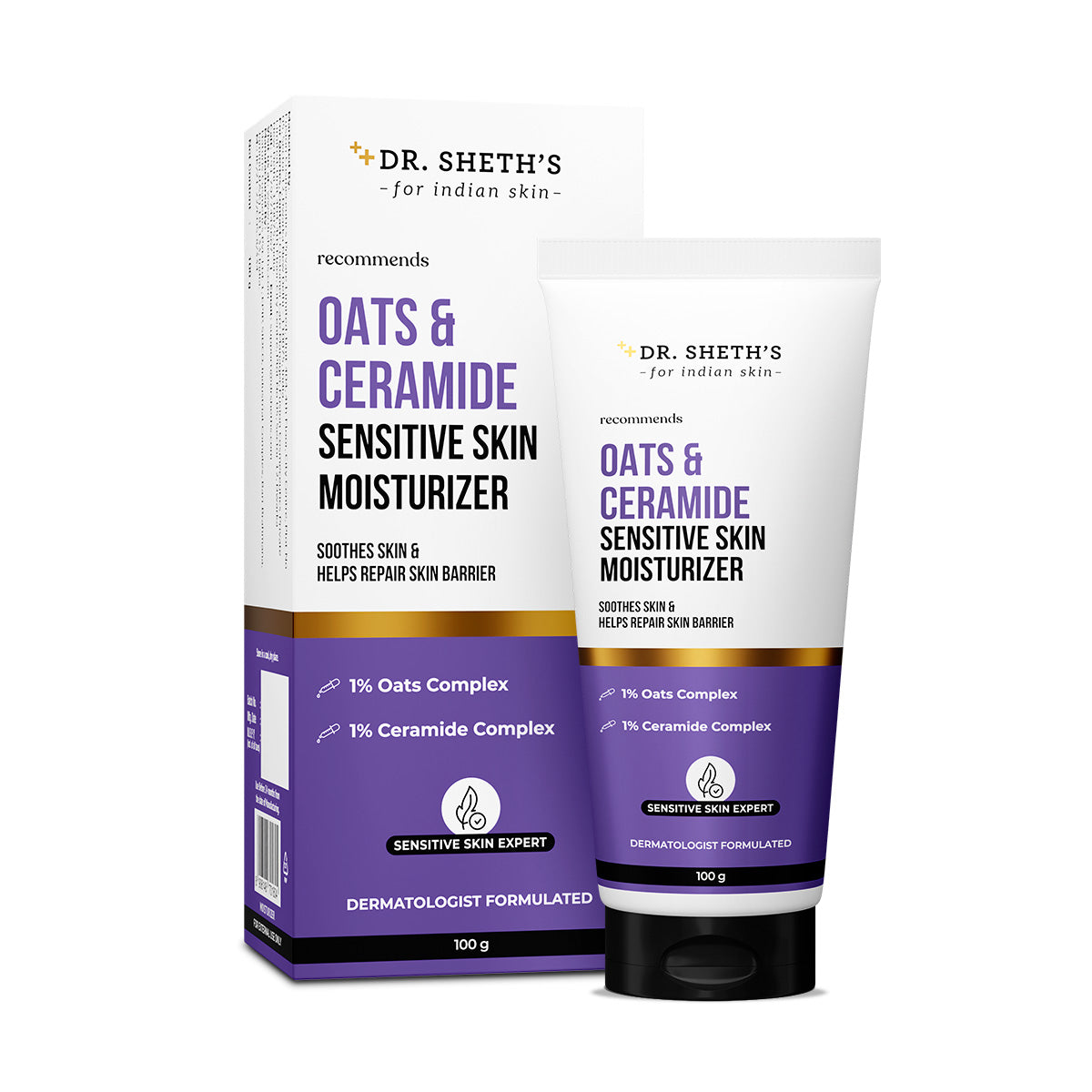 DR.SHETH"S OATS & CERAMIDE SENSITIVE SKIN MOISTURIZER 100G