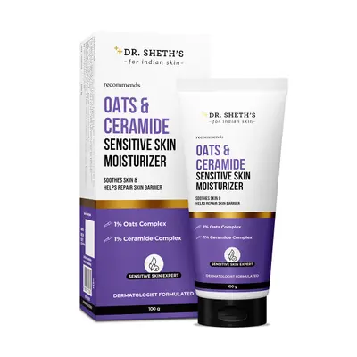 DR.SHETH"S OATS & CERAMIDE SENSITIVE SKIN MOISTURIZER 100G