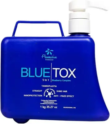 FLORACTIVE PROFESSIONAL BLUE TOX 5 IN 1 BLUEBERRY COMPLEX TANINOPLASTIA HAIR STRAIGHTENING CREAM 1KG