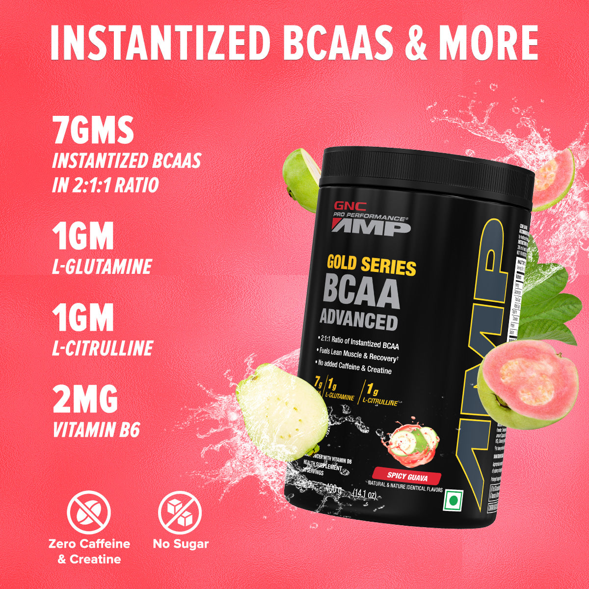 GNC AMP GOLD SERIES BCAA ADVANCED TANGY ORANGE FLAVOR 400GM — photo 4