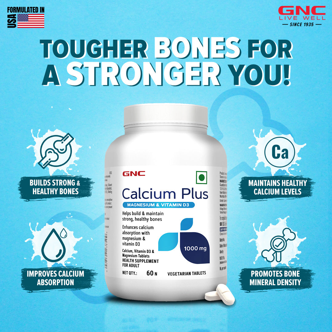 GNC CALCIUM PLUS MAGNESIUM & VITAMIN D3 1000MG 60N TABS — photo 2