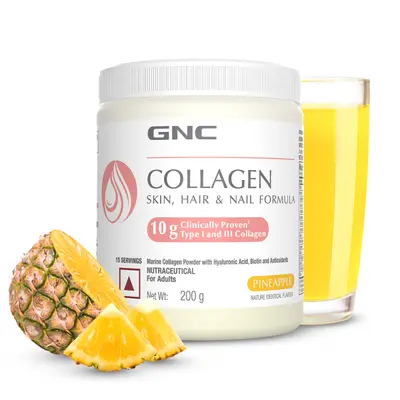 GNC COLLAGEN POWDER PINEAPPLE 200G