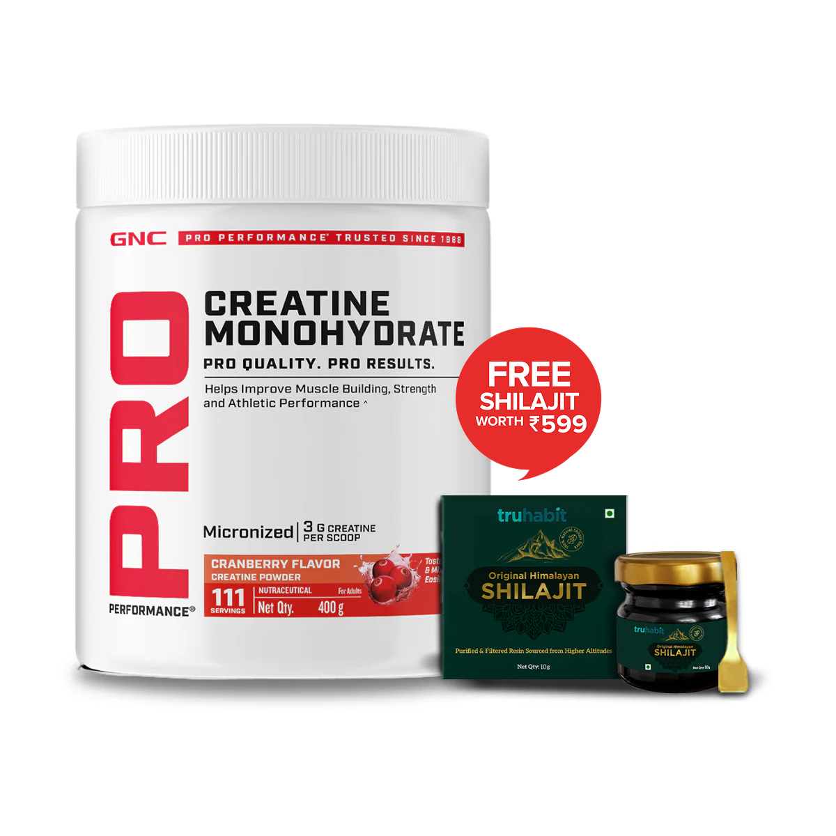 GNC CREATINE MONOHYDRATE POWDER CRANBERRY 100GM — photo 3