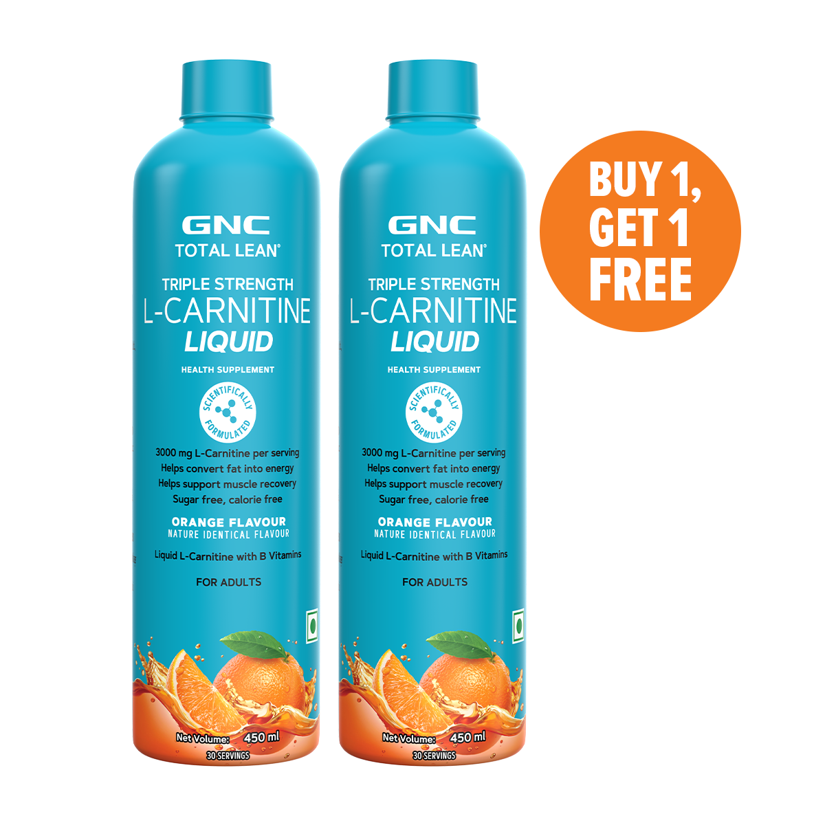 GNC L- CARNITINE LIQUID STRAWBERRY & KIWI FLAVOUR 450ML — photo 3
