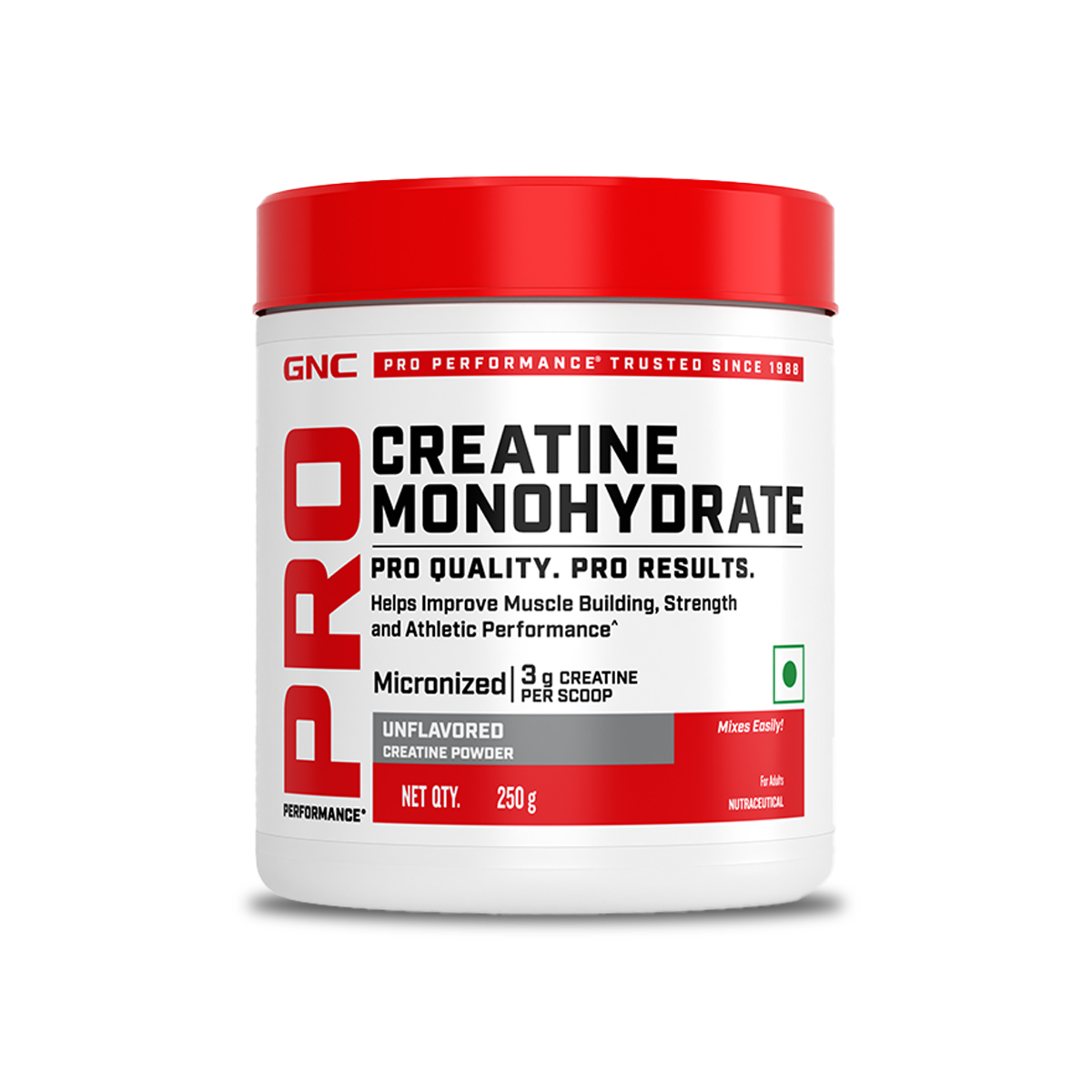 GNC PRO CREATINE MONOHYDRATE POWDER UNFLAVORED 250GM