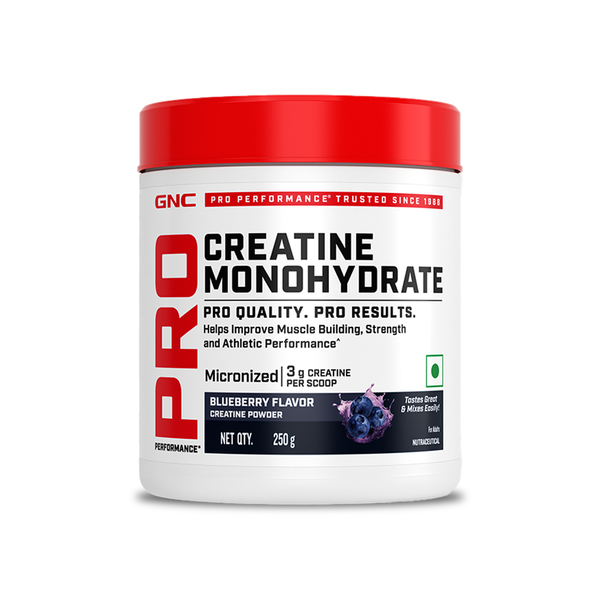 GNC PRO CREATINE POWDER BLUEBERRY 250GM