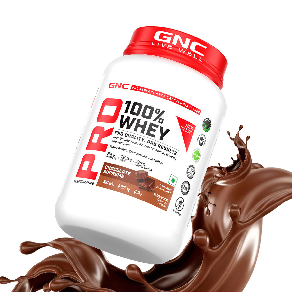 GNC PRO PERFORMANCE 100%WHEY CHOCOLATE FUDGE 1.81KG — photo 5