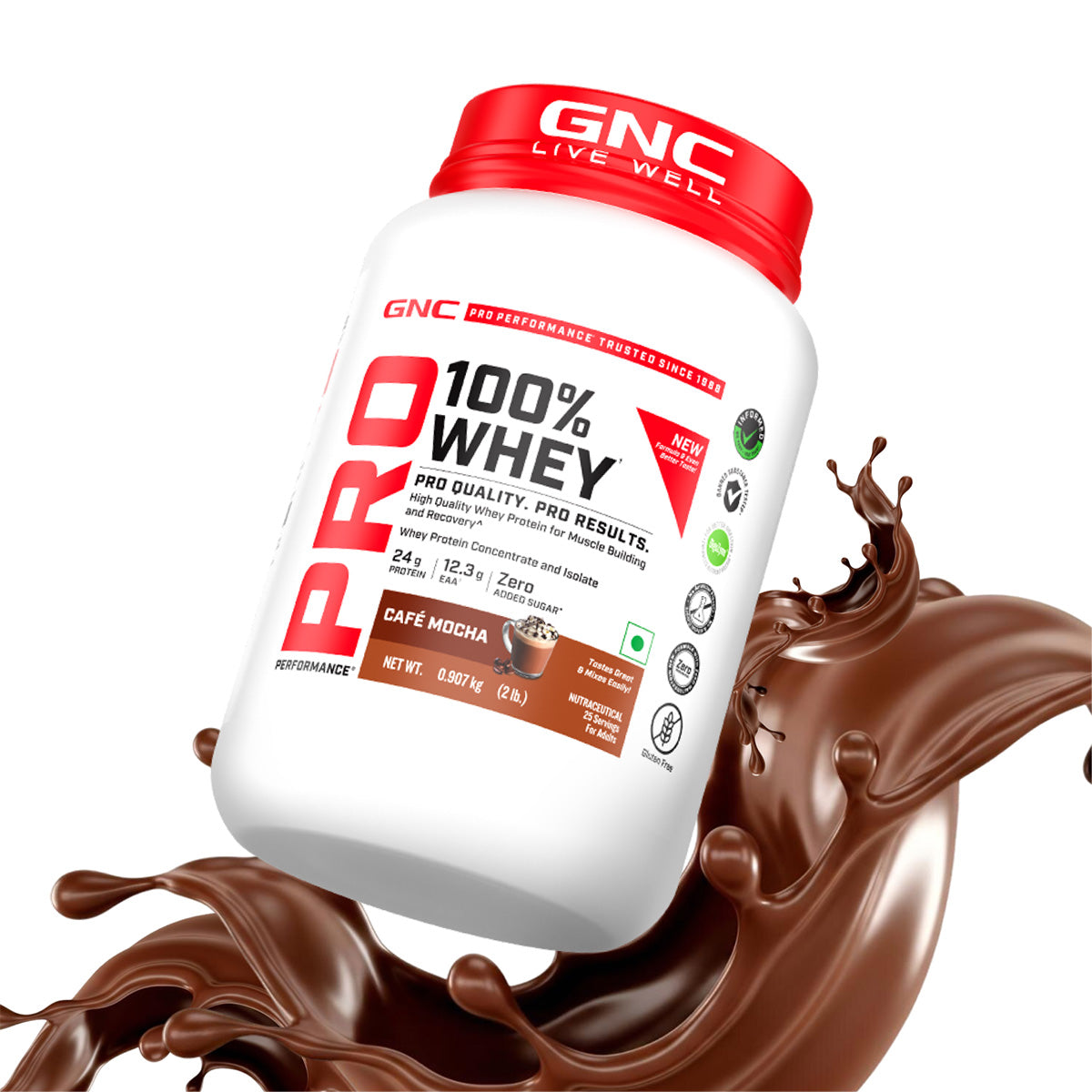 GNC PRO PERFORMANCE 100% WHEY MANGO SMOOTHIE 0.907KG — photo 2