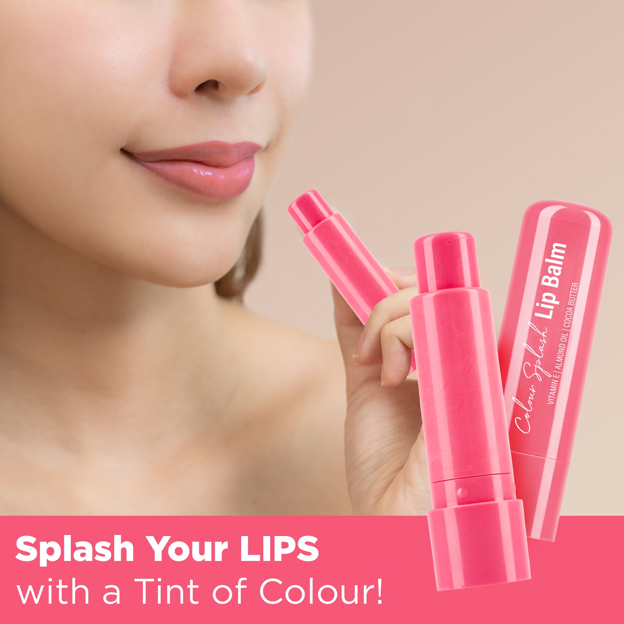Hilary Rhoda Colour Splash Lip Balm (Pack of 2), Strawberry 03 — photo 4