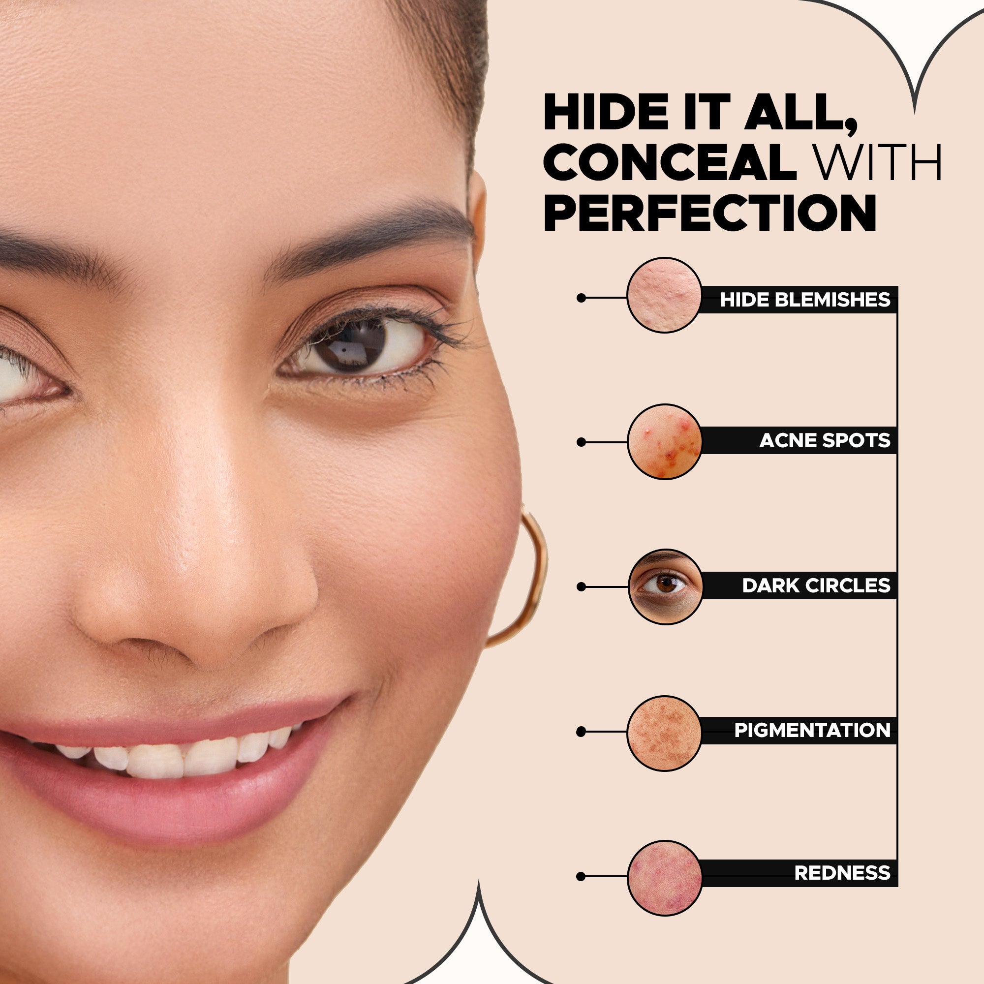 Hilary Rhoda Hide It All Cover Concealer, Orange Corrector 08 — photo 4