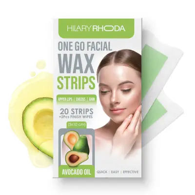 Hilary Rhoda One Go Facial Wax Strips, Chamomile