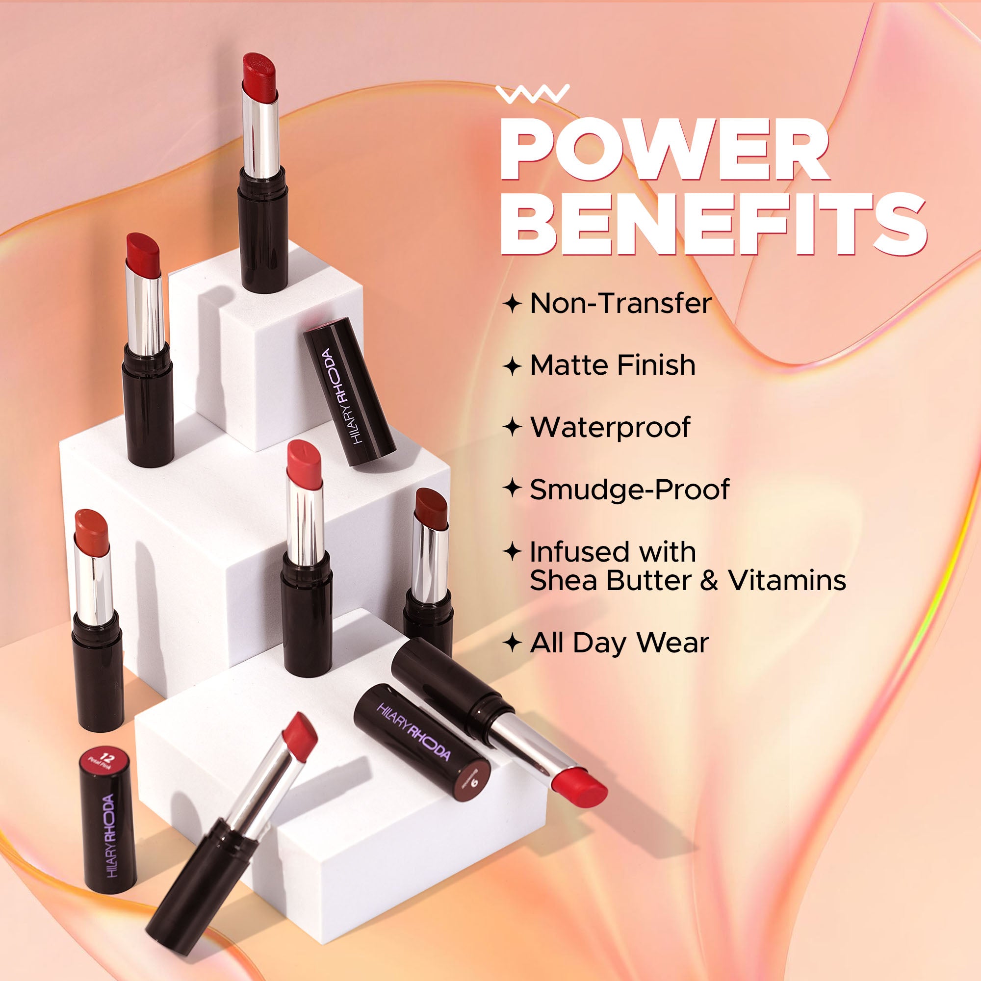 Hilary Rhoda Power Stay Non Transfer Lipstick, Perfect Plum 11 — photo 4