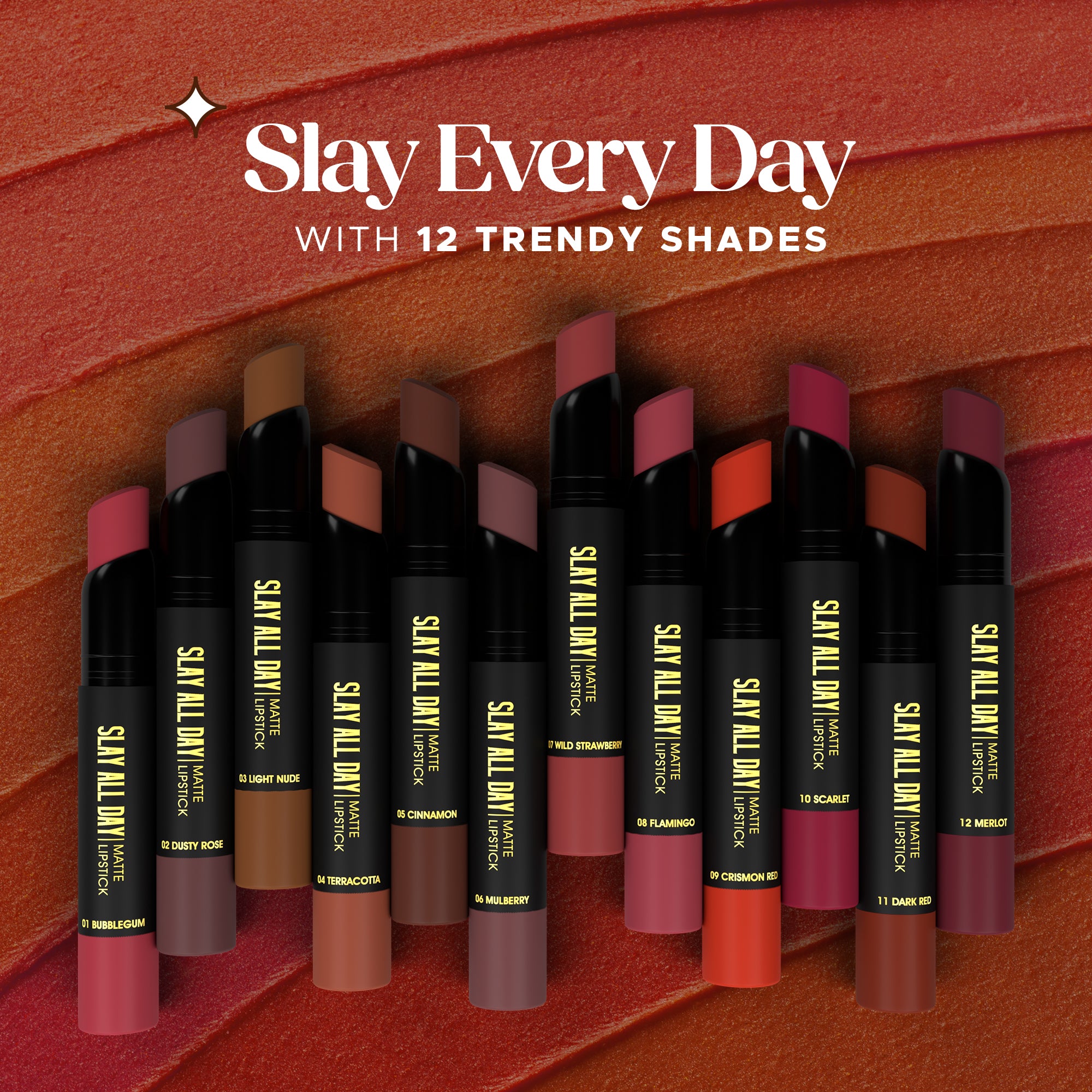 Hilary Rhoda Slay All Day Matte Lipstick, Cinnamon 05 — photo 3