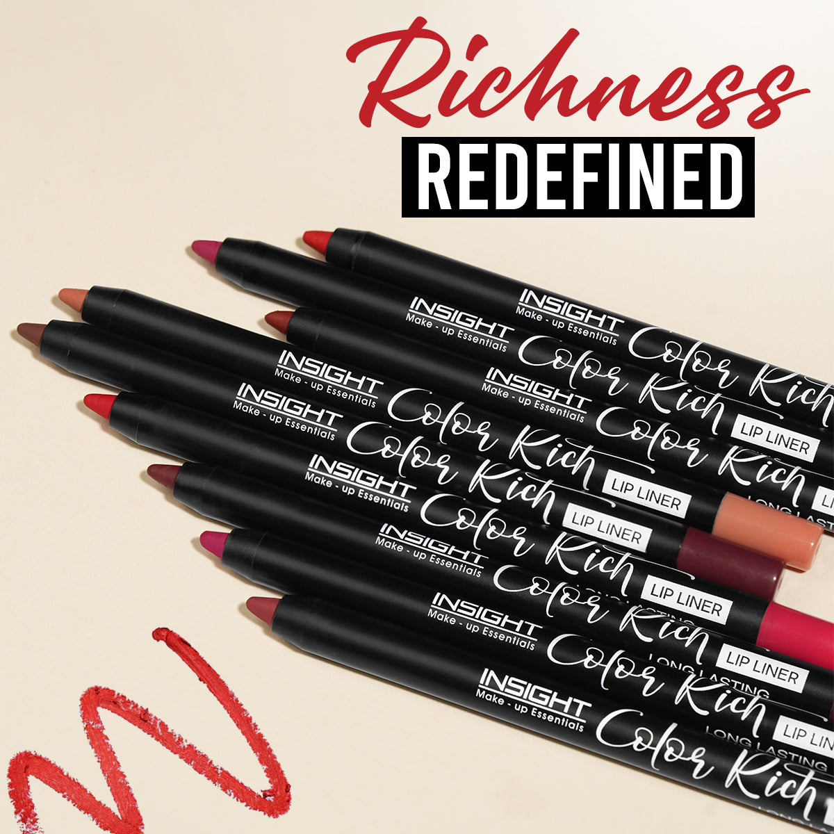 Insight Cosmetics Color Rich Lip Liner, Cardinal Rose — photo 3