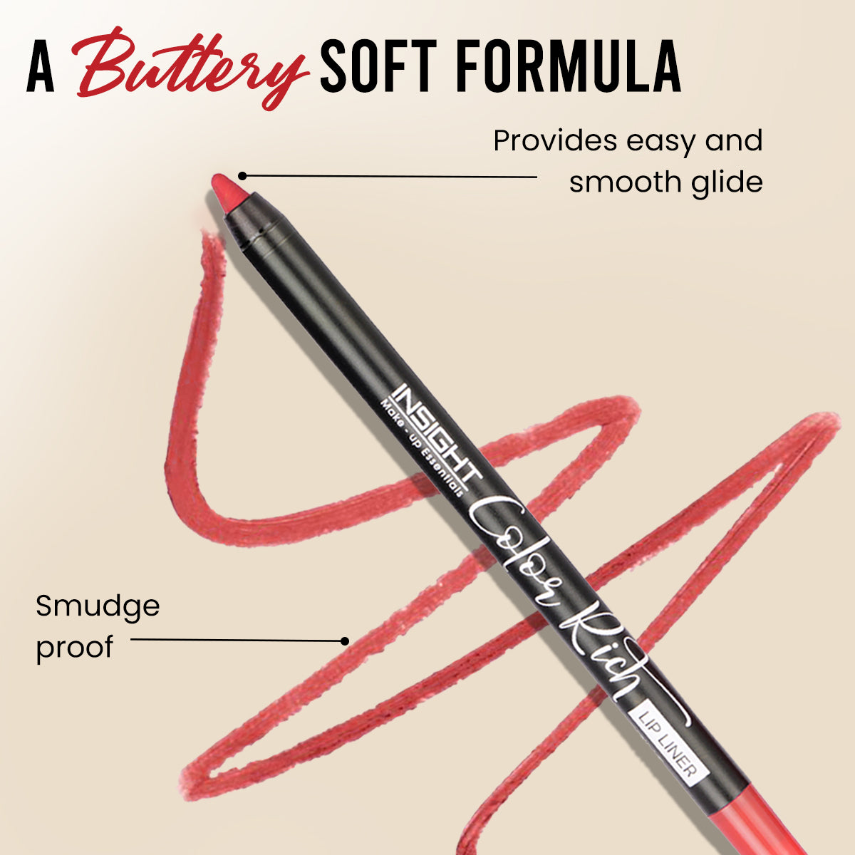 Insight Cosmetics Color Rich Lip Liner, Unclad Nude — photo 4