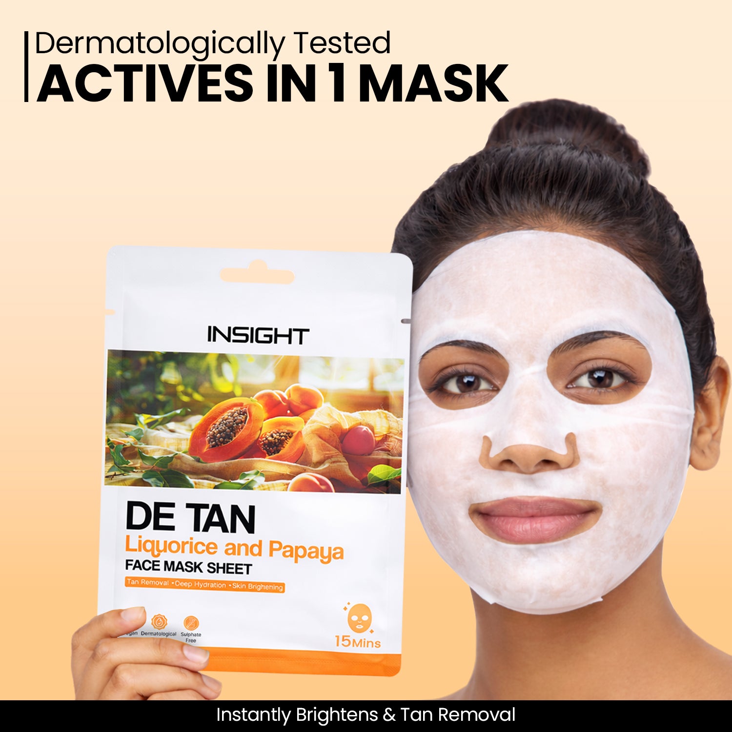 Insight Cosmetics De Tan Face Mask Sheet — photo 3