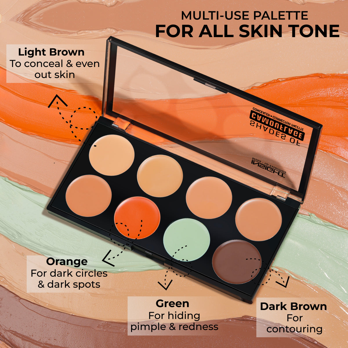Insight Cosmetics Shades Of Camouflage Concealer Corrector Palette — photo 3