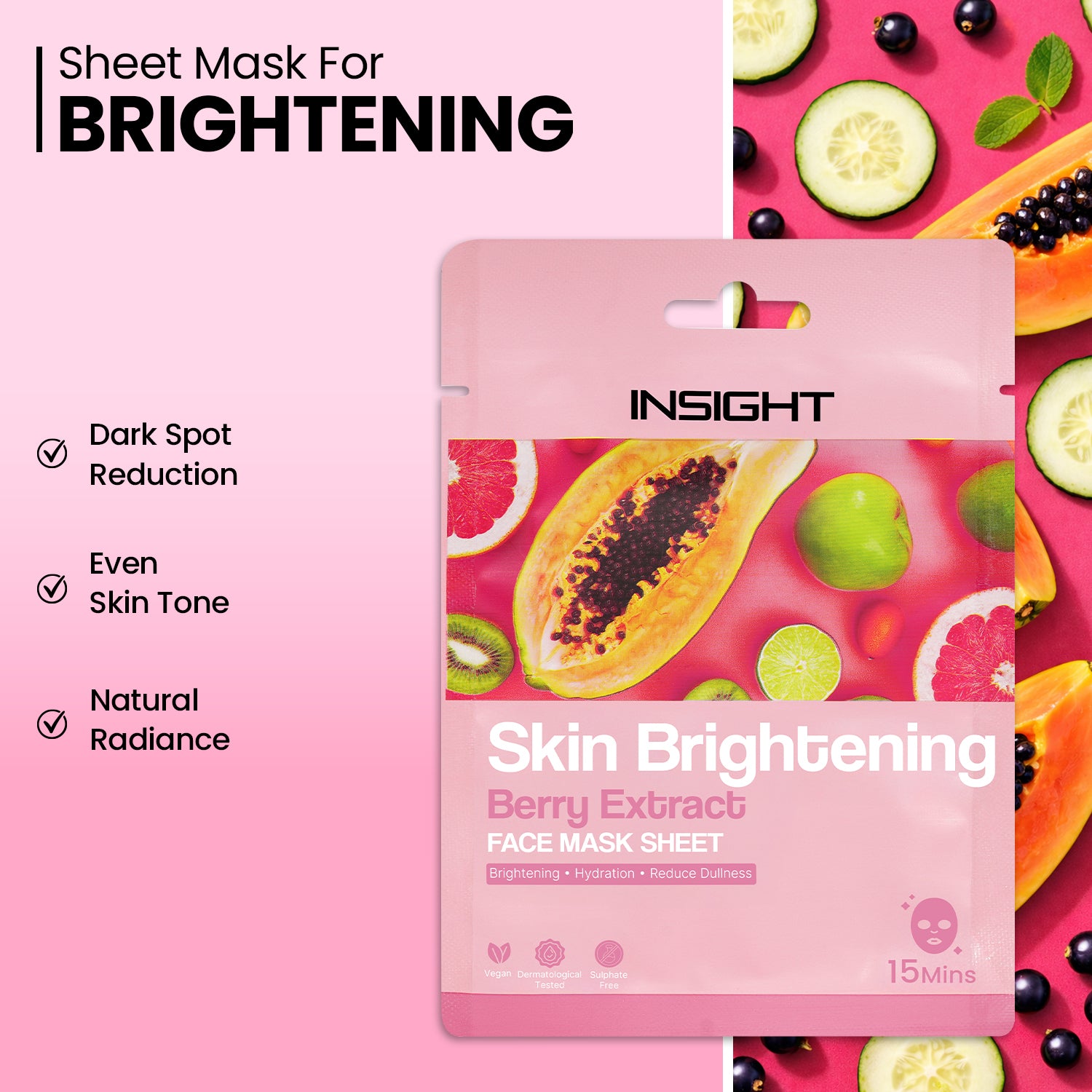 Insight Cosmetics Skin Brightening Face Mask Sheet — photo 2