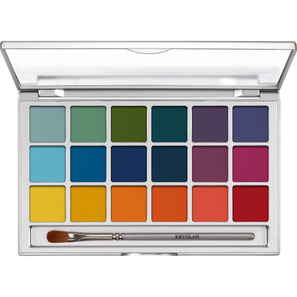 Kryolan Eye Shadow Variety 18 Colors, V2