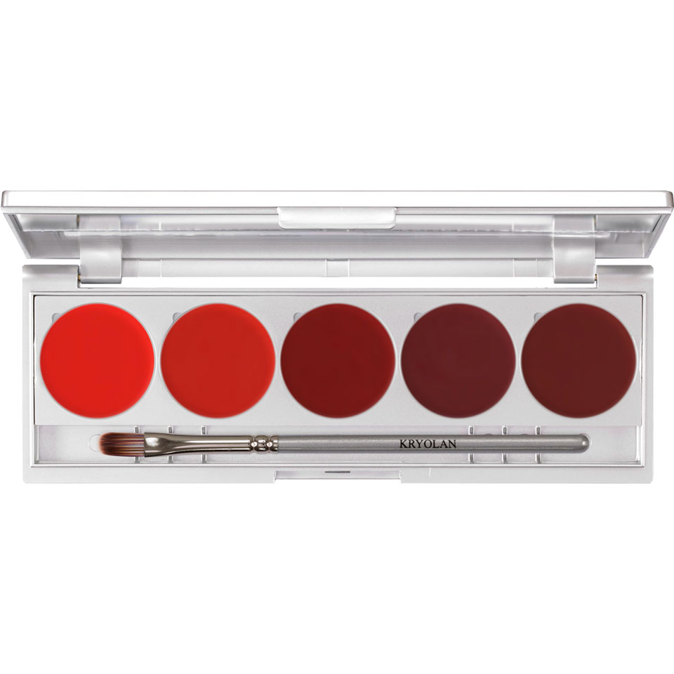 Kryolan Lip Rouge Set 5 Colors (magnetic), Performance — photo 4
