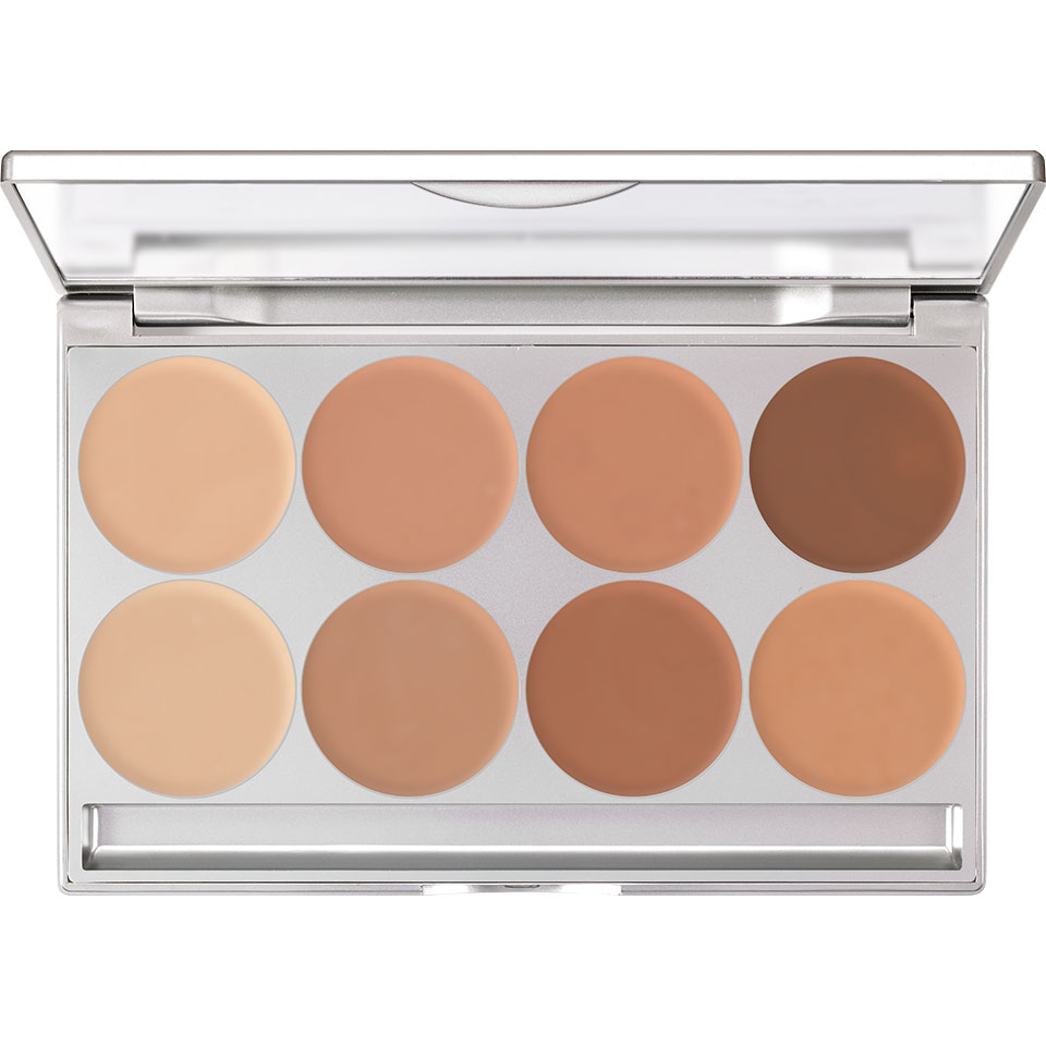 Kryolan Ultra Foundation Mirror Palette, Bridal, 8Colors — photo 2