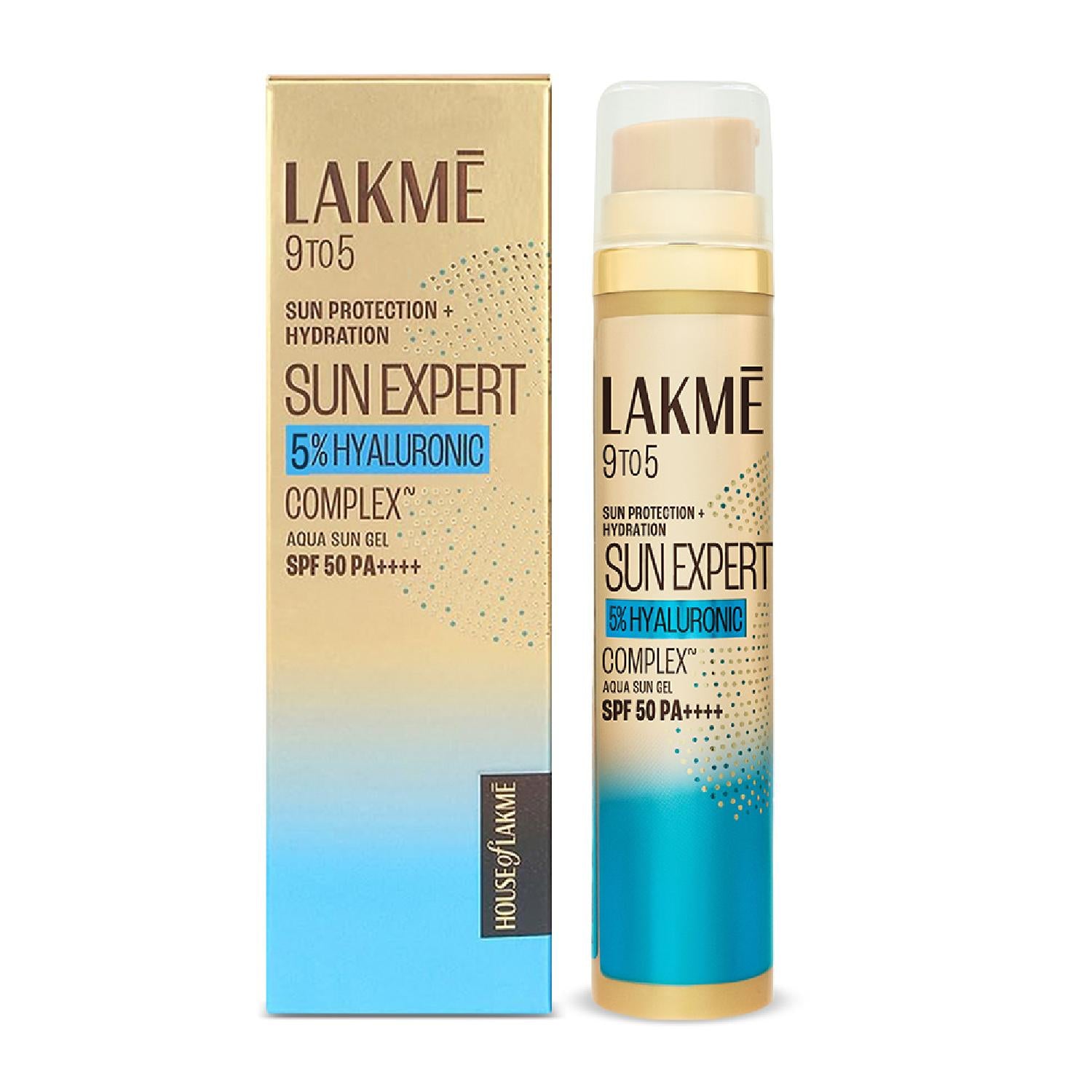 LAKME 9 TO 5 SUN EXPERT 5%HYALURONIC COMPLEX AQUA SUN GEL SPF50 PA++++ 56G — photo 2
